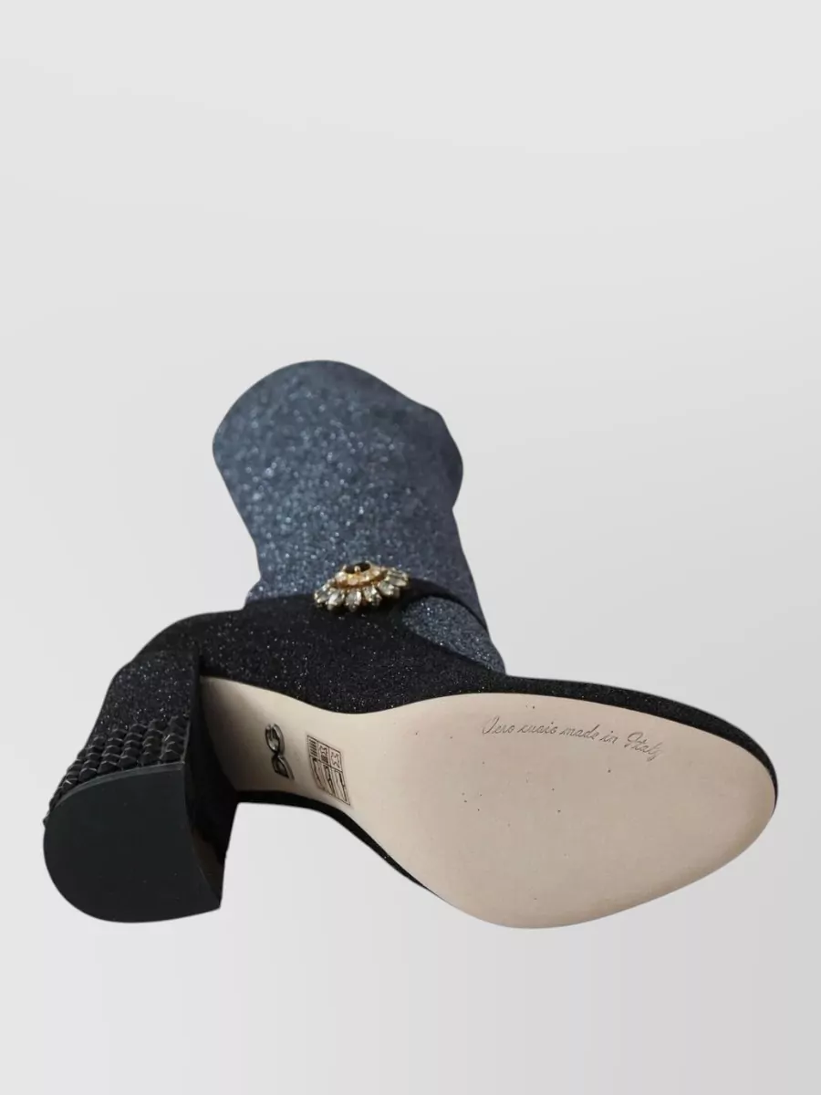 Dolce&Gabbana Crystal-Embellished Mary Jane Ankle Boots