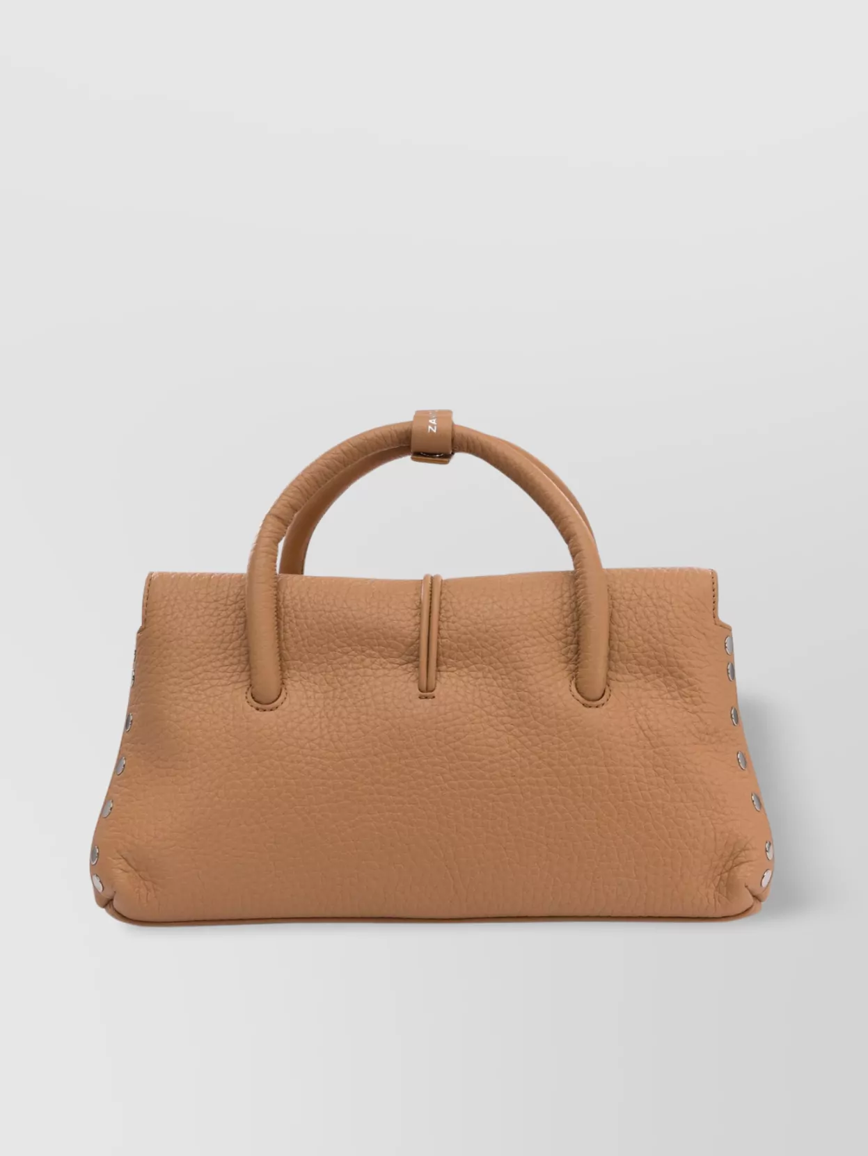 Zanellato Studded Leather Shoulder Bag With Detachable Strap