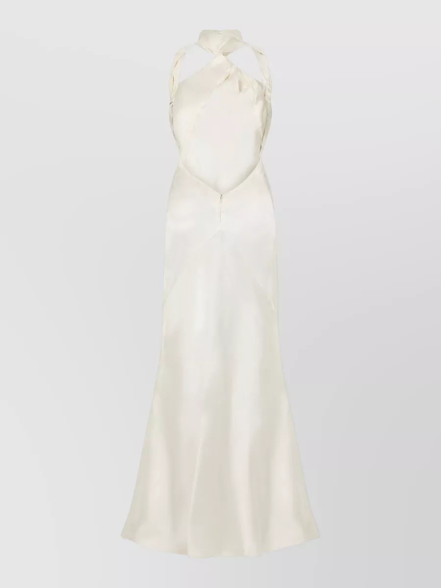 The Attico Satin Maxi Dress
