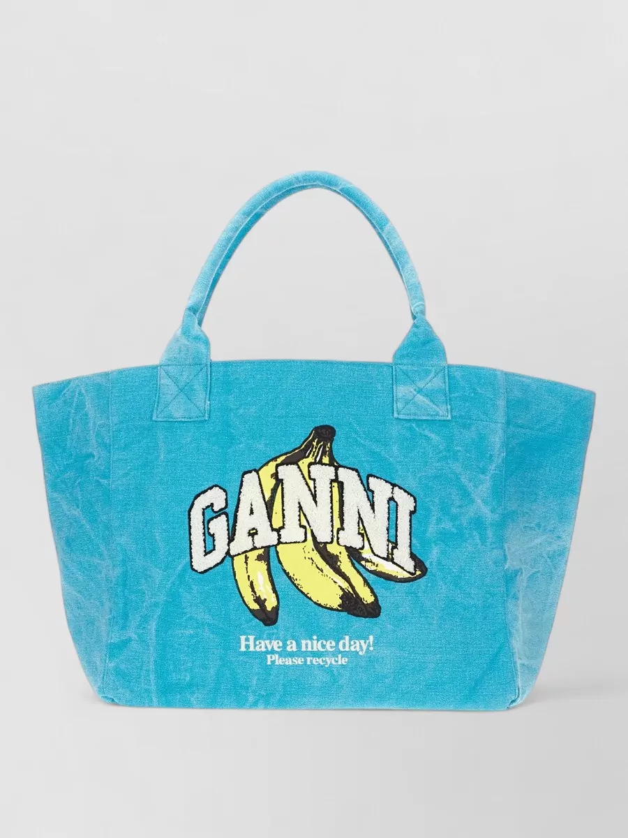 Ganni Na cotton tote bag