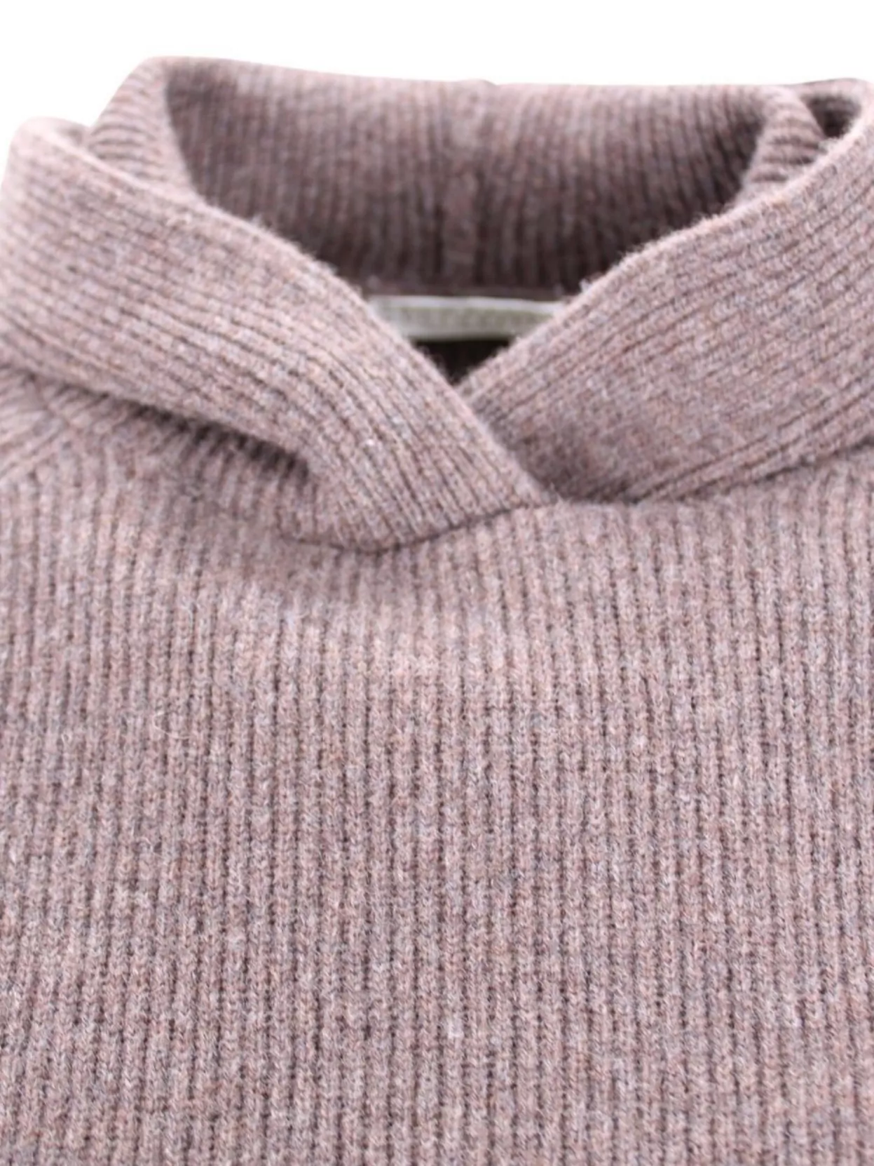 Brunello Cucinelli Modern Hooded Knit Sweater With Ribbed Design