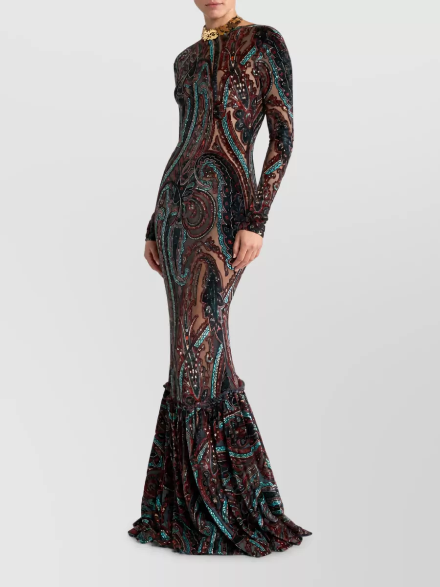 Etro Paisley Jacquard Maxi Dress