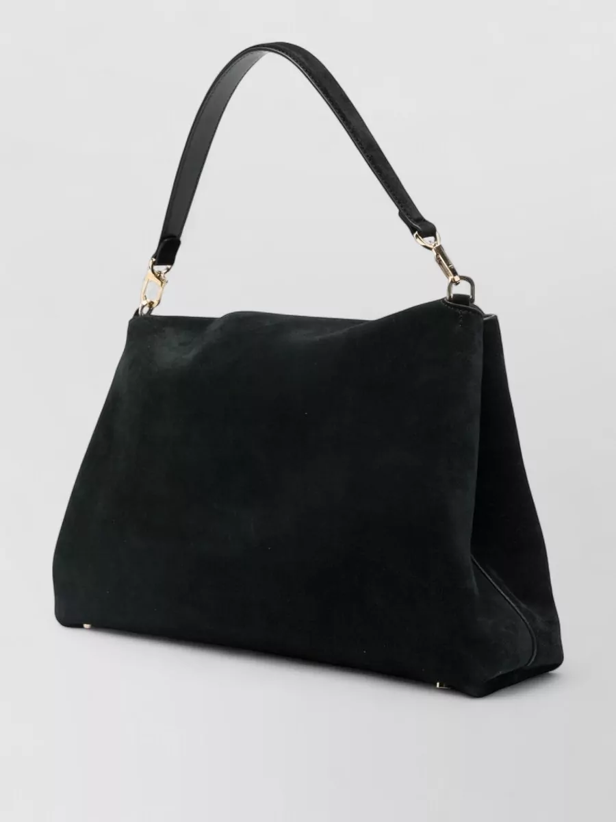 Totême Suede Leather Shoulder Bag With Top Handle