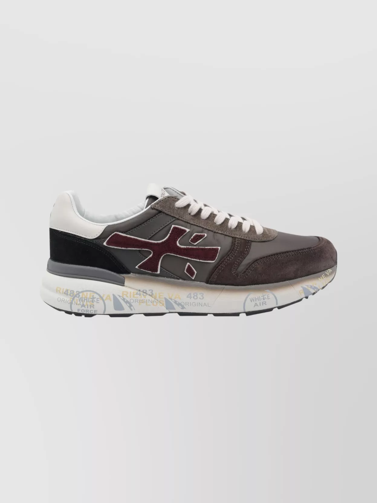 Premiata Casual Low Top Sneakers With Contrast Panels