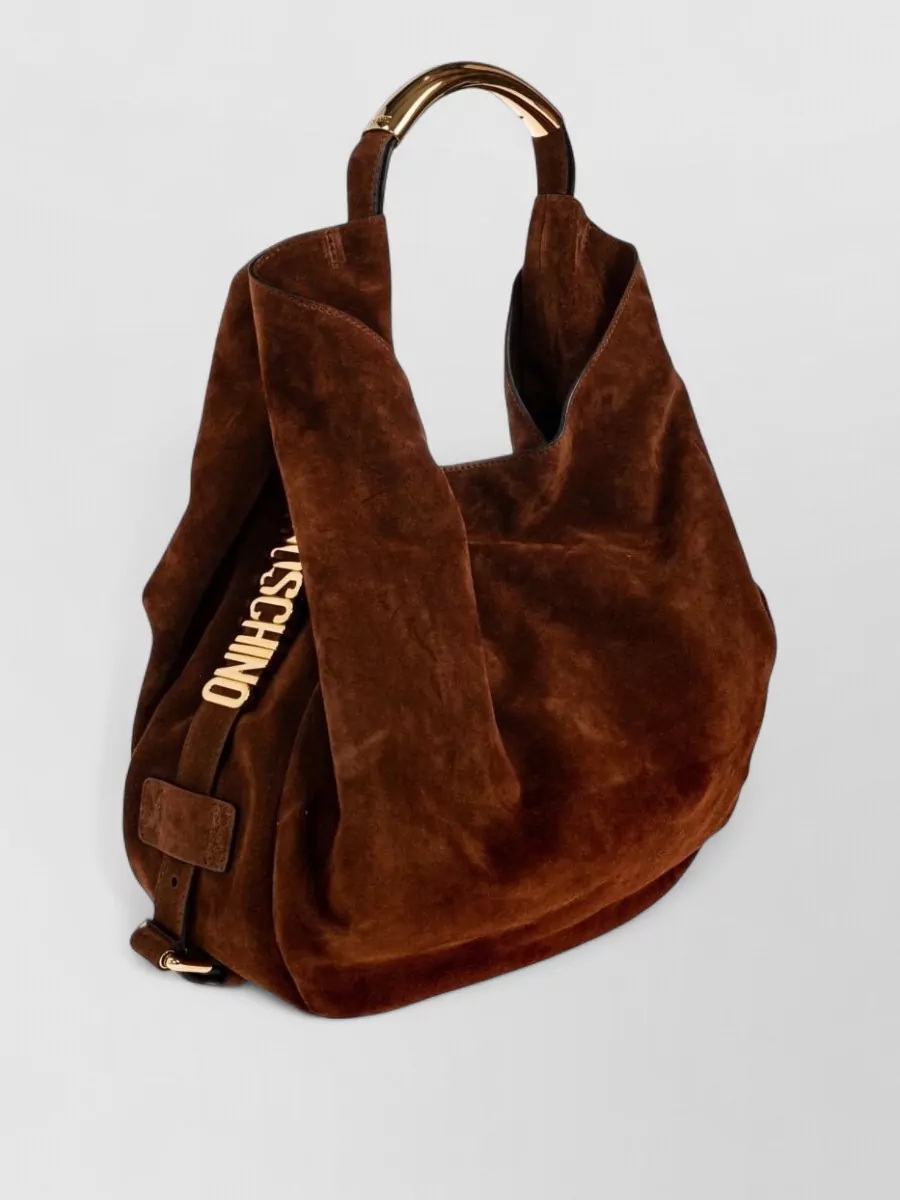 Moschino Suede Leather Shoulder Bag