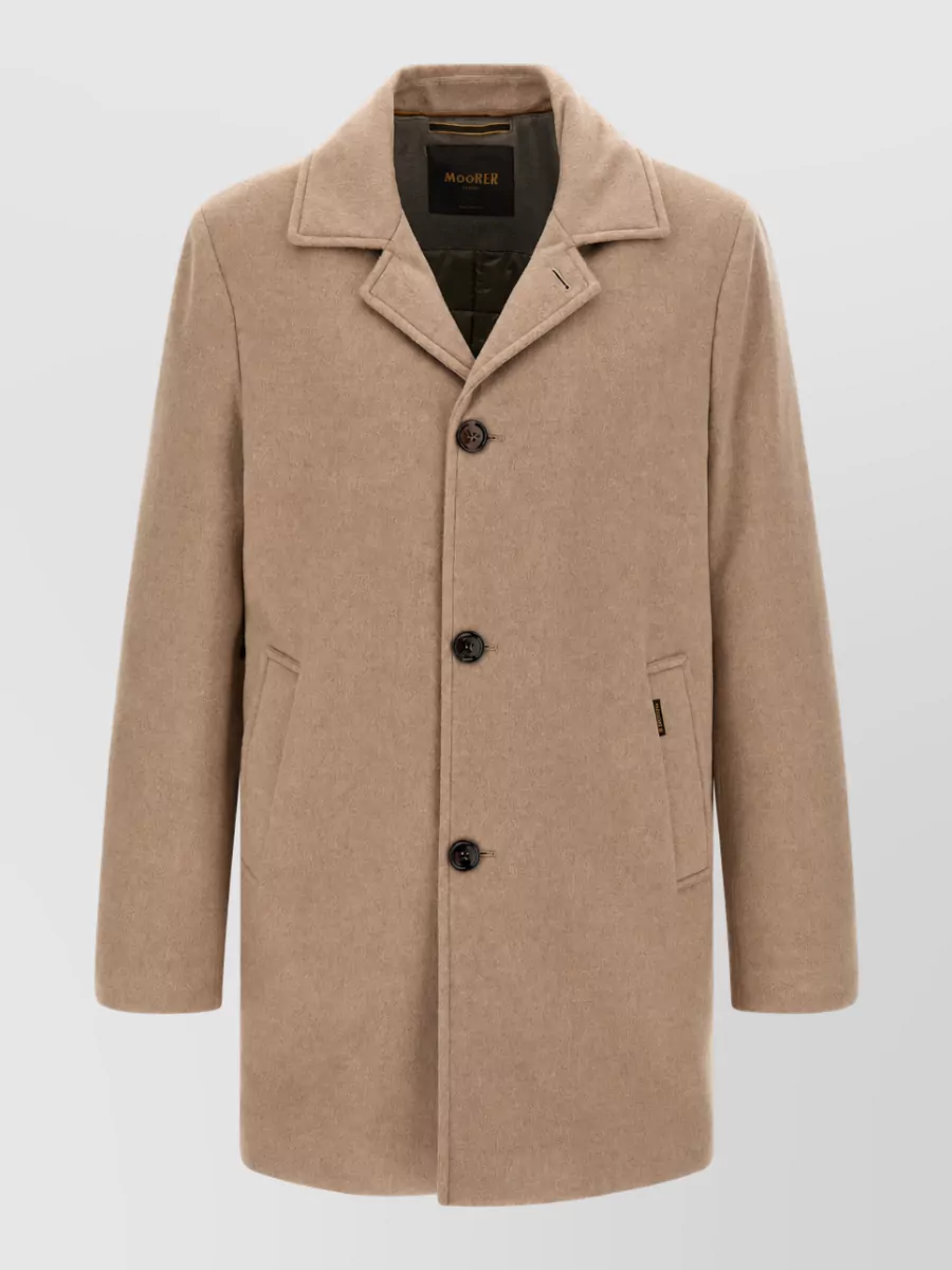 Moorer wool cashmere single-breasted coat