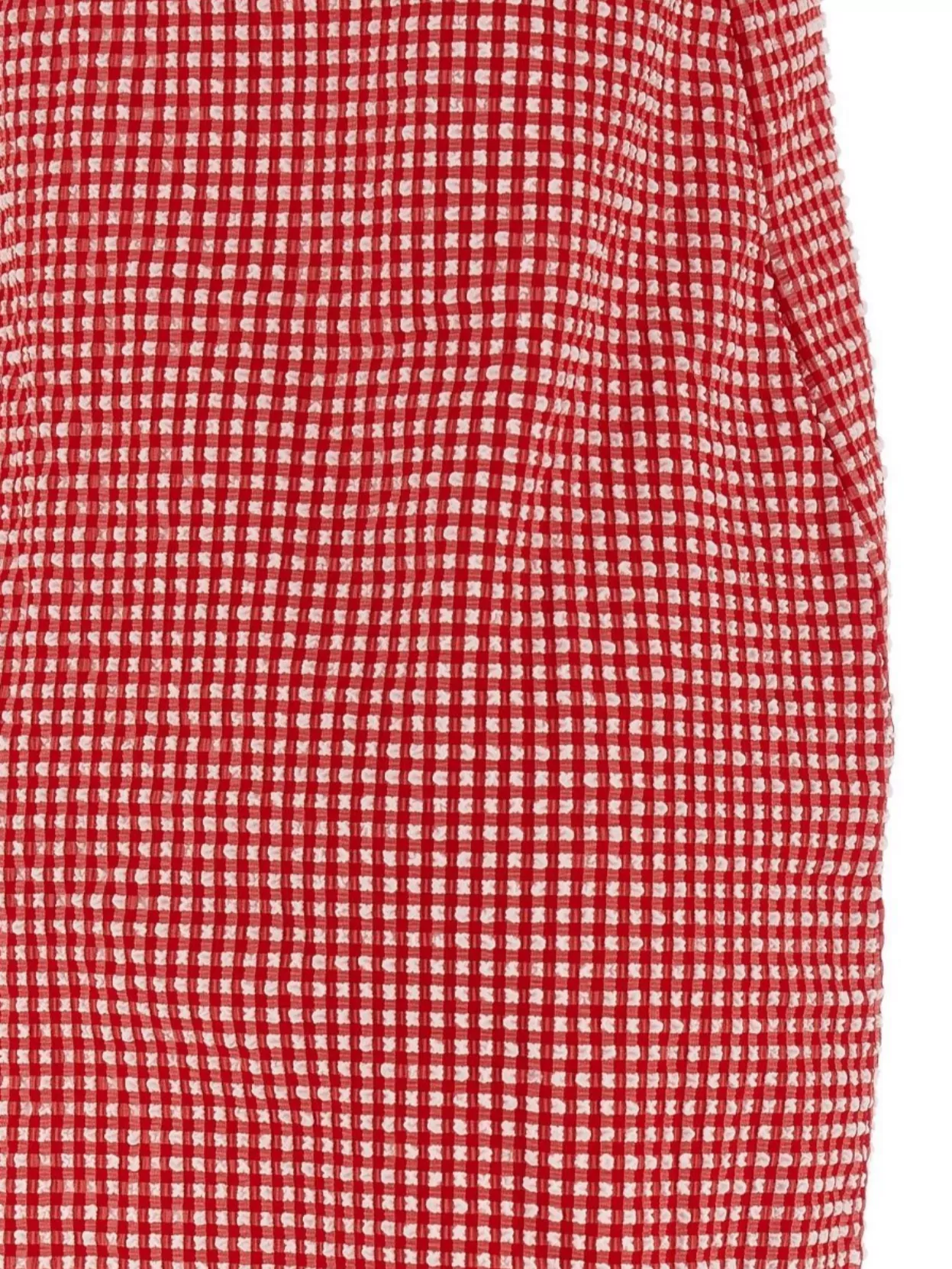 Hunza G Checkered Halter Neck Sleeveless Knee-Length Dress