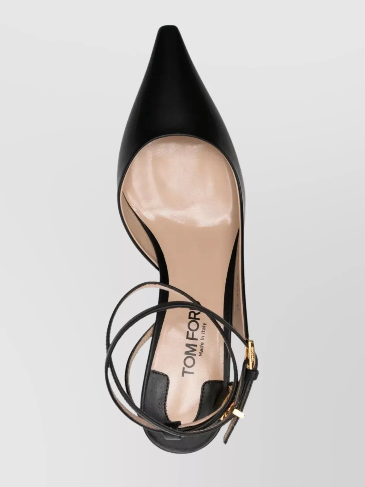Tom Ford Calfskin Slingback Sandals Gold Hardware
