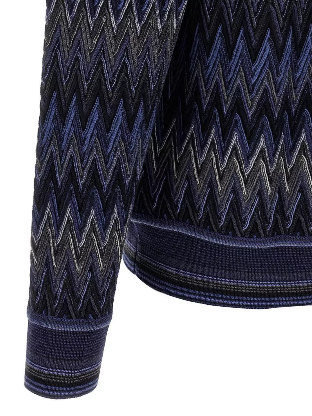 Missoni Zigzag Pattern Sweater Sweaters And Cardigans Blue In Blue