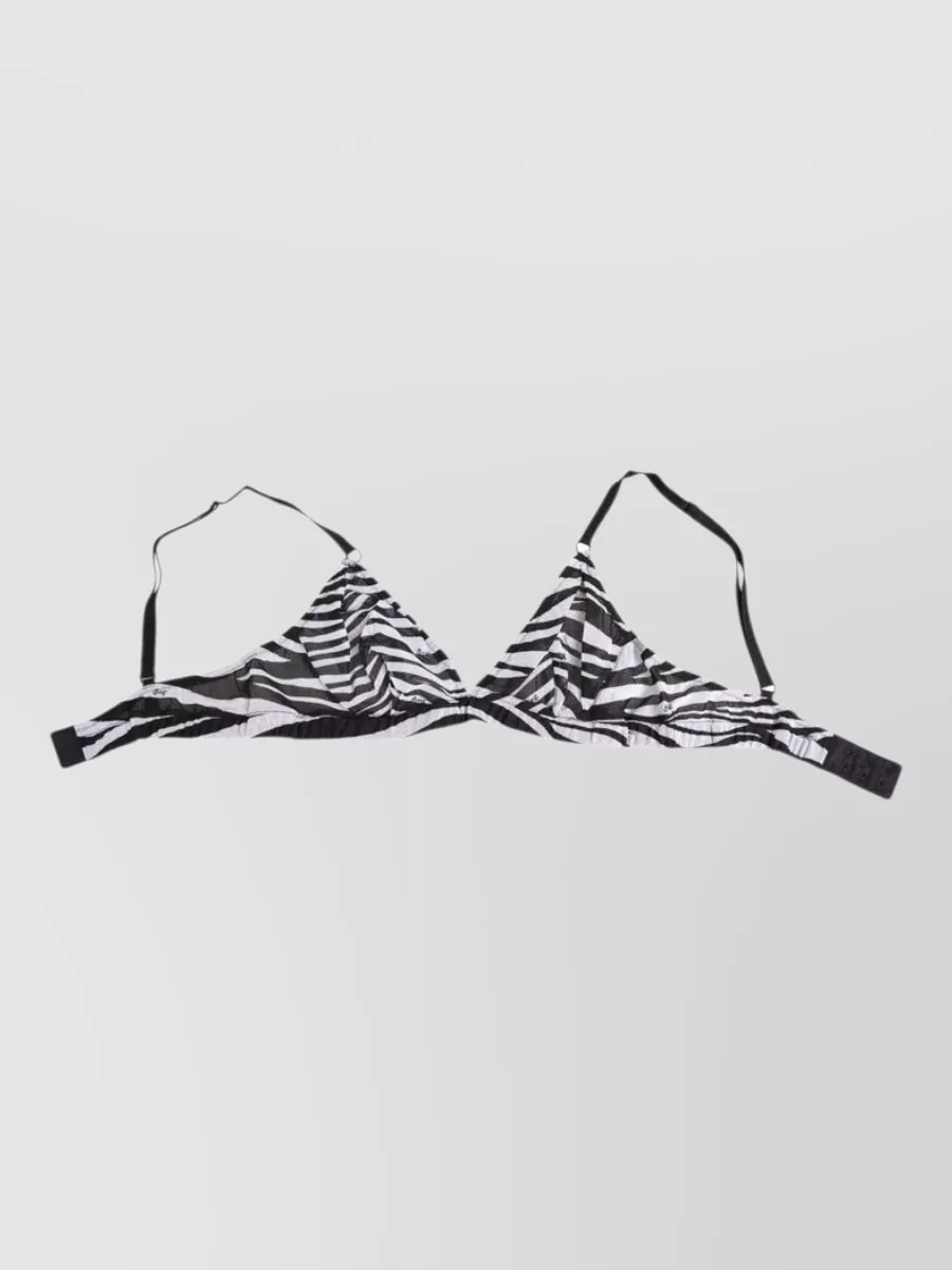 Dolce&Gabbana silk zebra print bralette