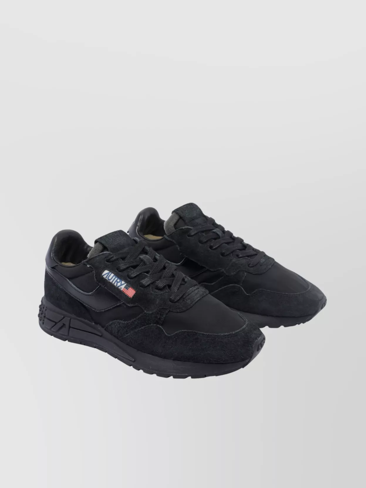 Autry Round Toe Suede Low Top Sneakers