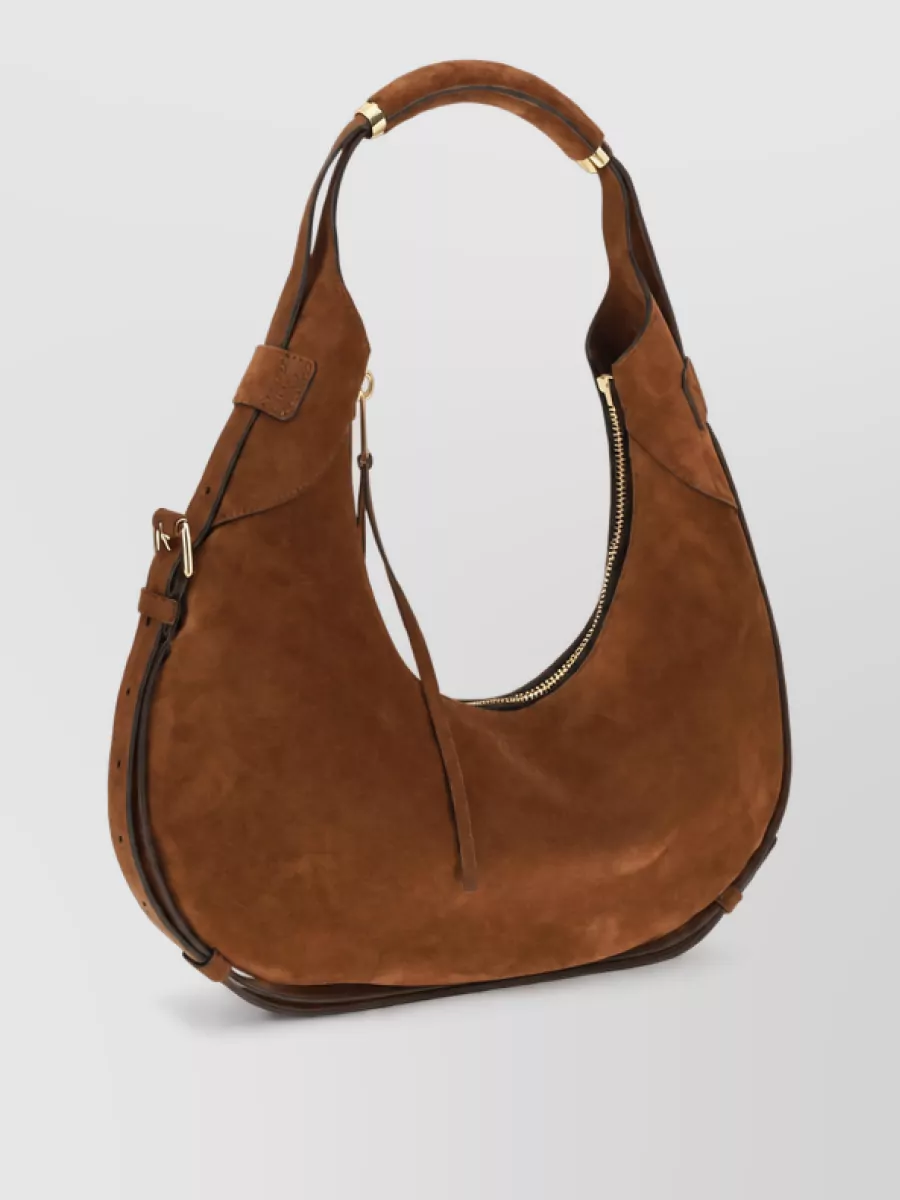 Moschino Suede Leather Hobo Shoulder Bag