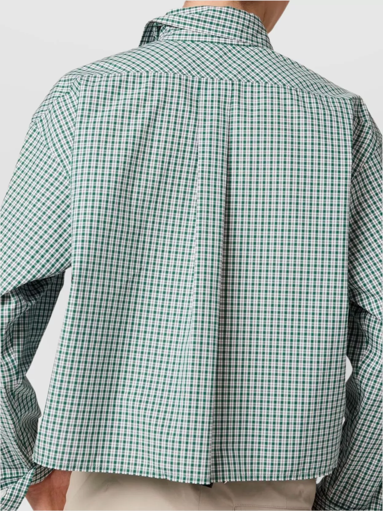 Miu Miu Checkered Collared Cropped Top