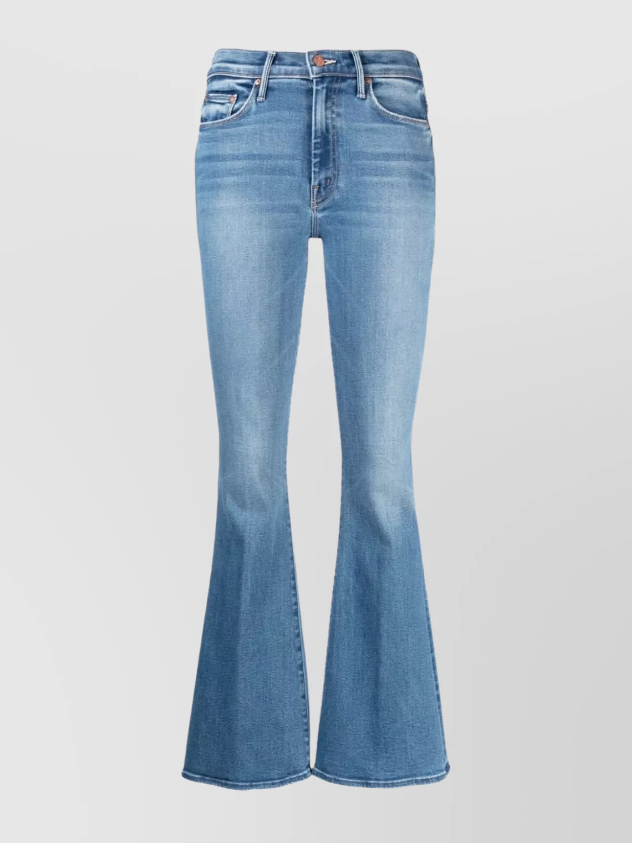 Mother Faded Wash Bootcut Denim Trousers
