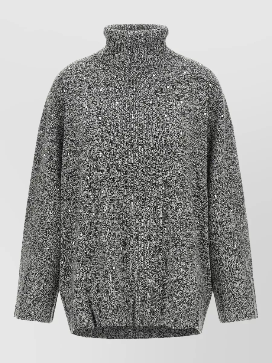 Pinko Crystal-embellished turtleneck sweater