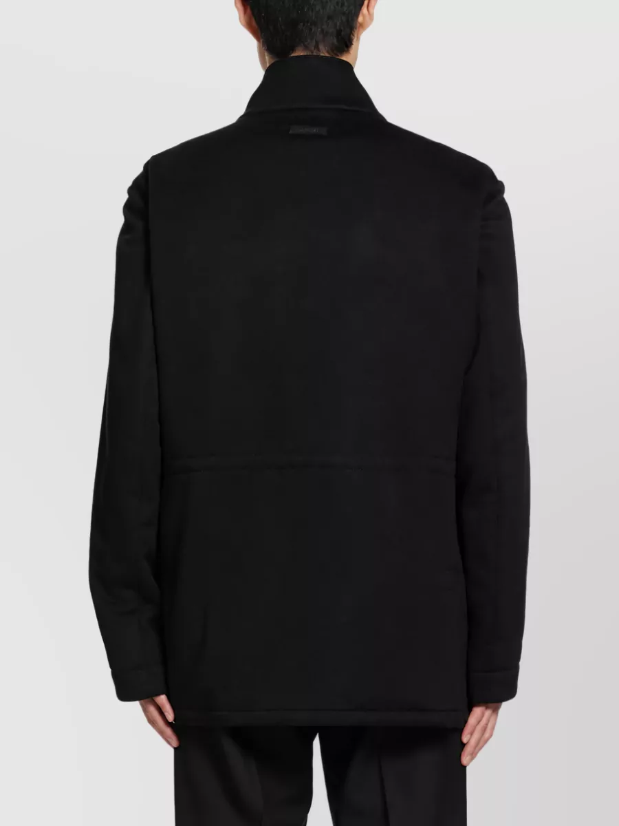 Lardini Cashmere High-Neck Padded Field Jacket