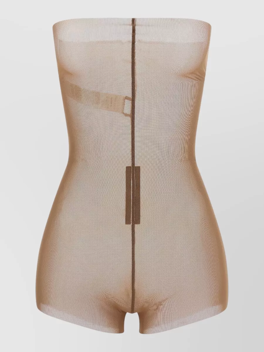 Rick Owens Sheer High-Rise Wide-Leg Tailored Shorts