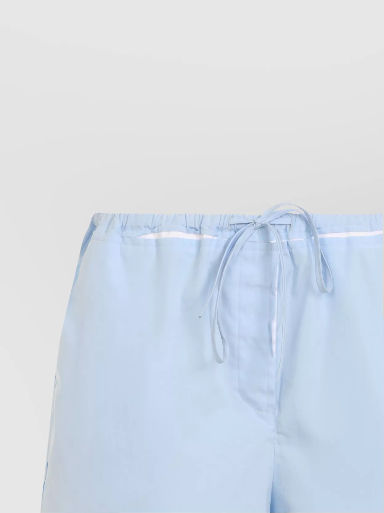 Miu Miu Poplin Cotton Shorts Raw Edges