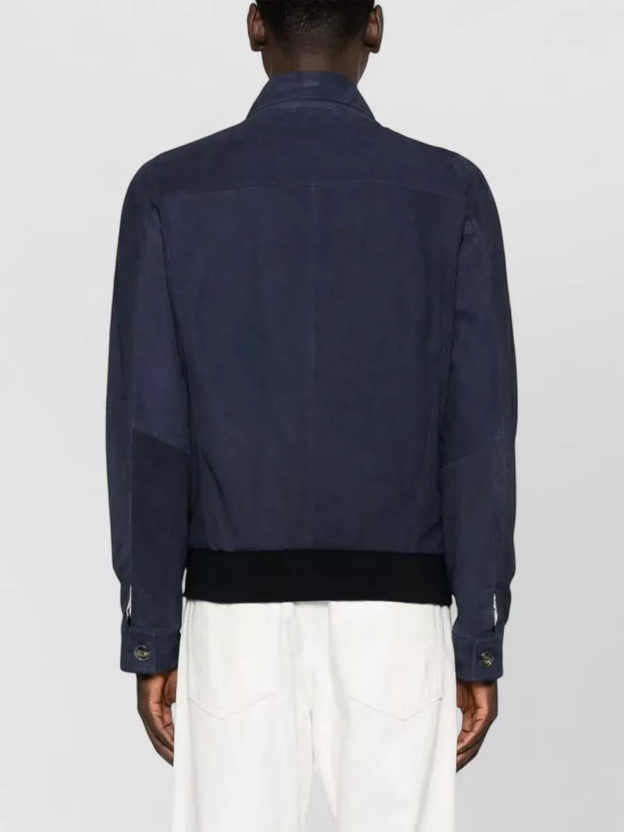 Barba Napoli Leather Bomber Jacket