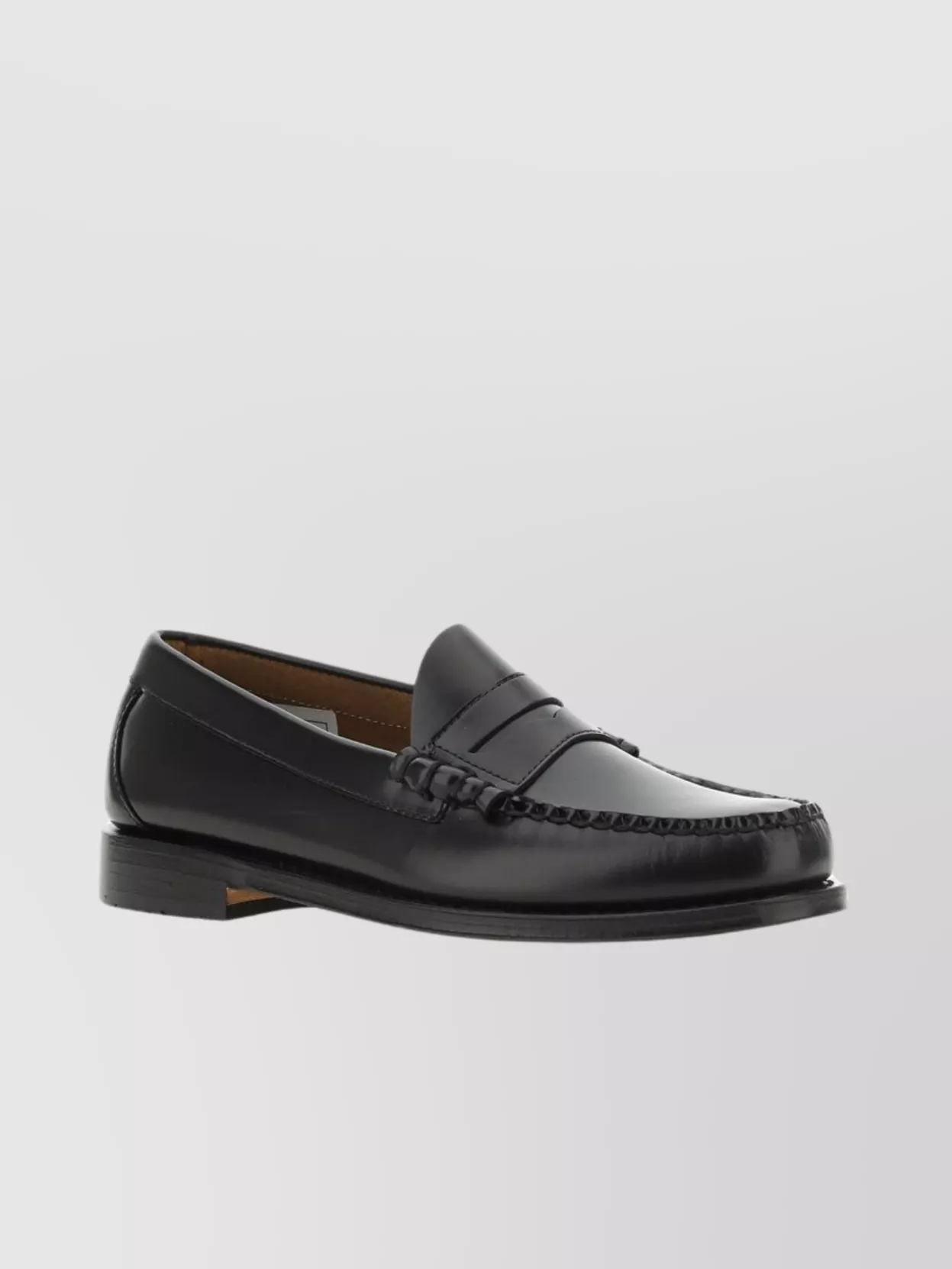 Shop Gh Bass Penny Loafer With Low Block Heel And Moc Toe