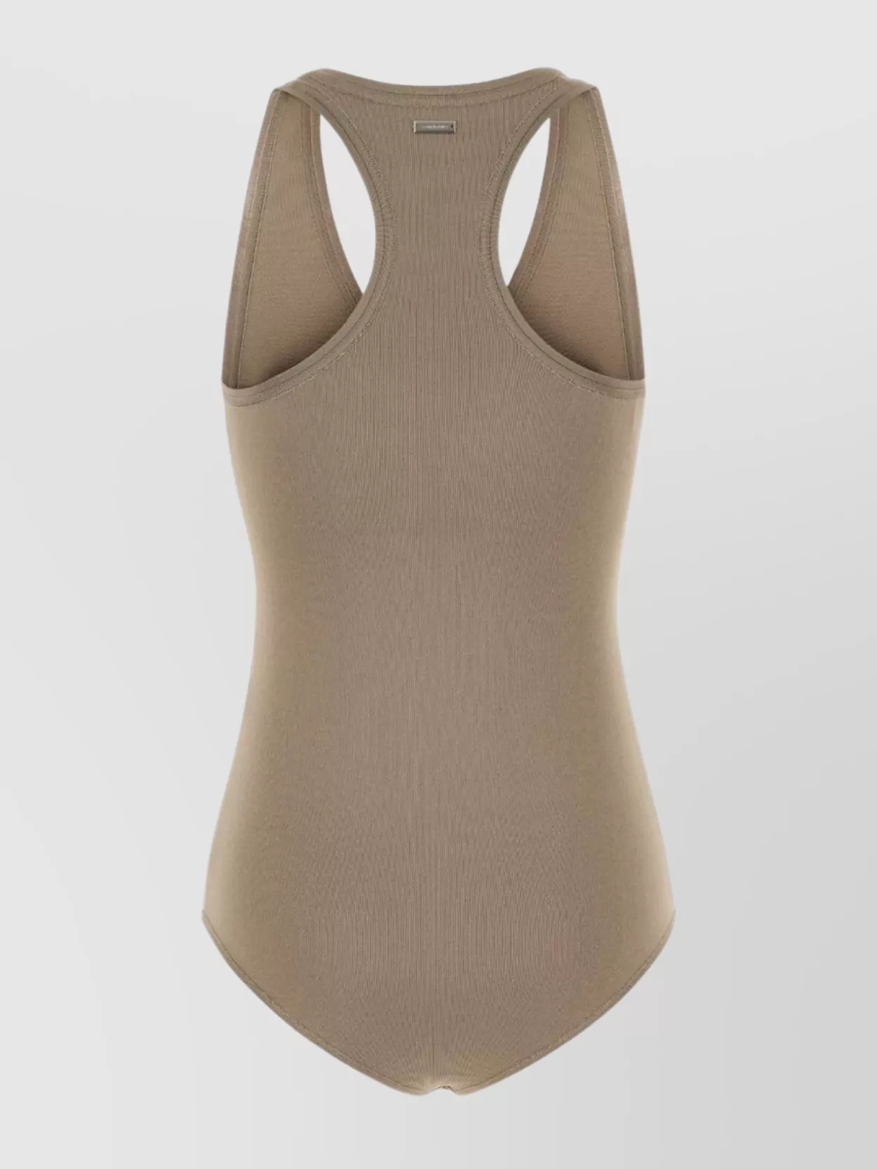 Ferragamo Cappuccino Stretch Viscose Blend Bodysuit In Brown