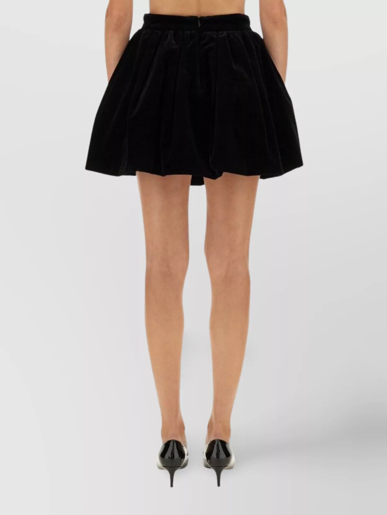 Patou High-Waisted Mini Skirt Velvet Texture