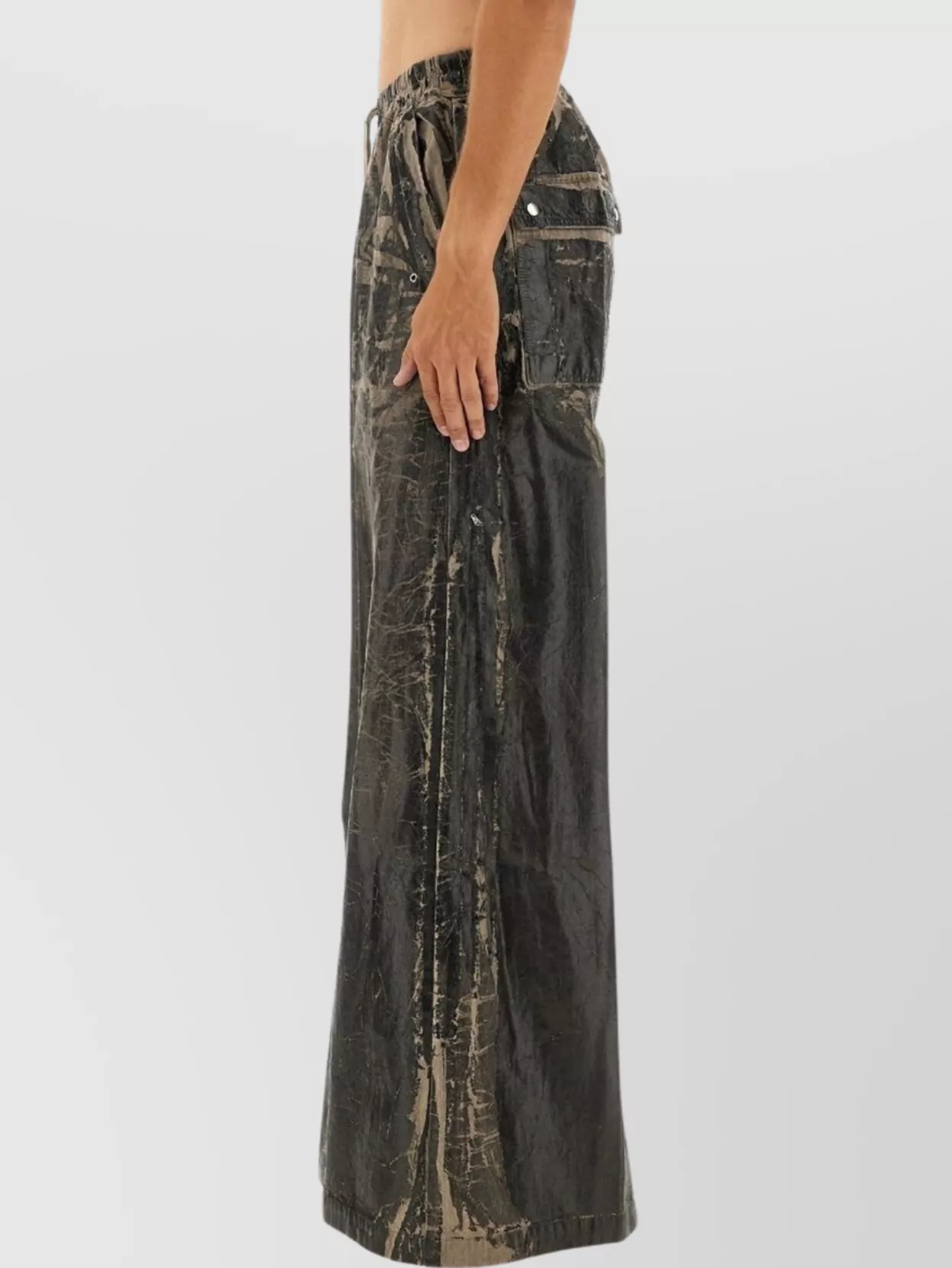 Rick Owens Drkshdw Wide-Leg Trousers With Drawstring And Pockets