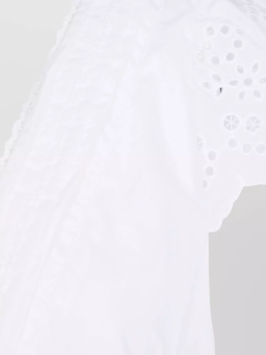 Farm Rio Embroidered Cotton Blouse