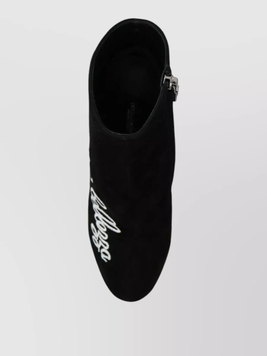 Dolce&Gabbana Suede Embroidered Ankle Boots