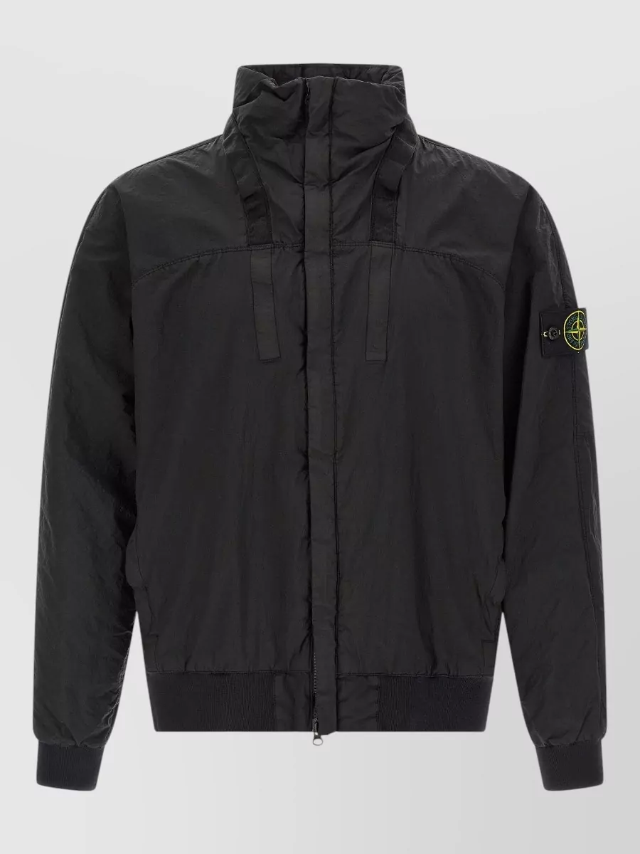 Stone Island nylon ribbed bomber jacket
