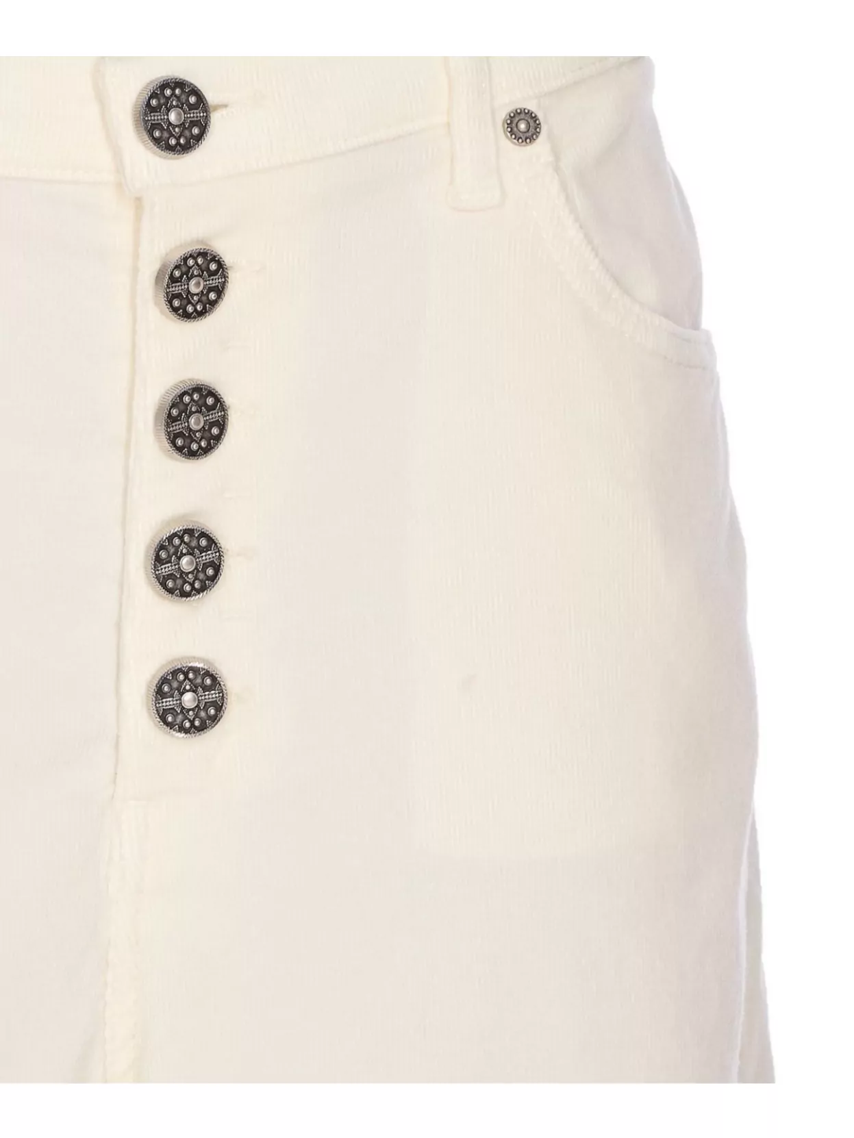 Dondup Loose Fit Velvet Effect Trousers With Pockets