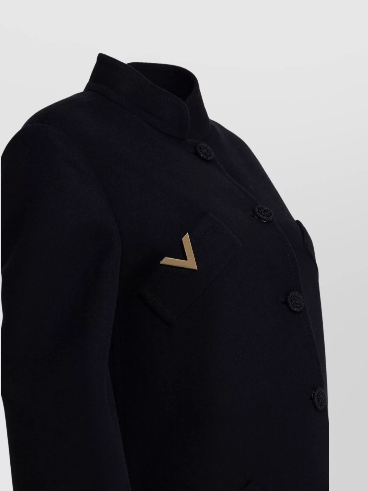Valentino Cashmere And Wool Long Sleeve Coat