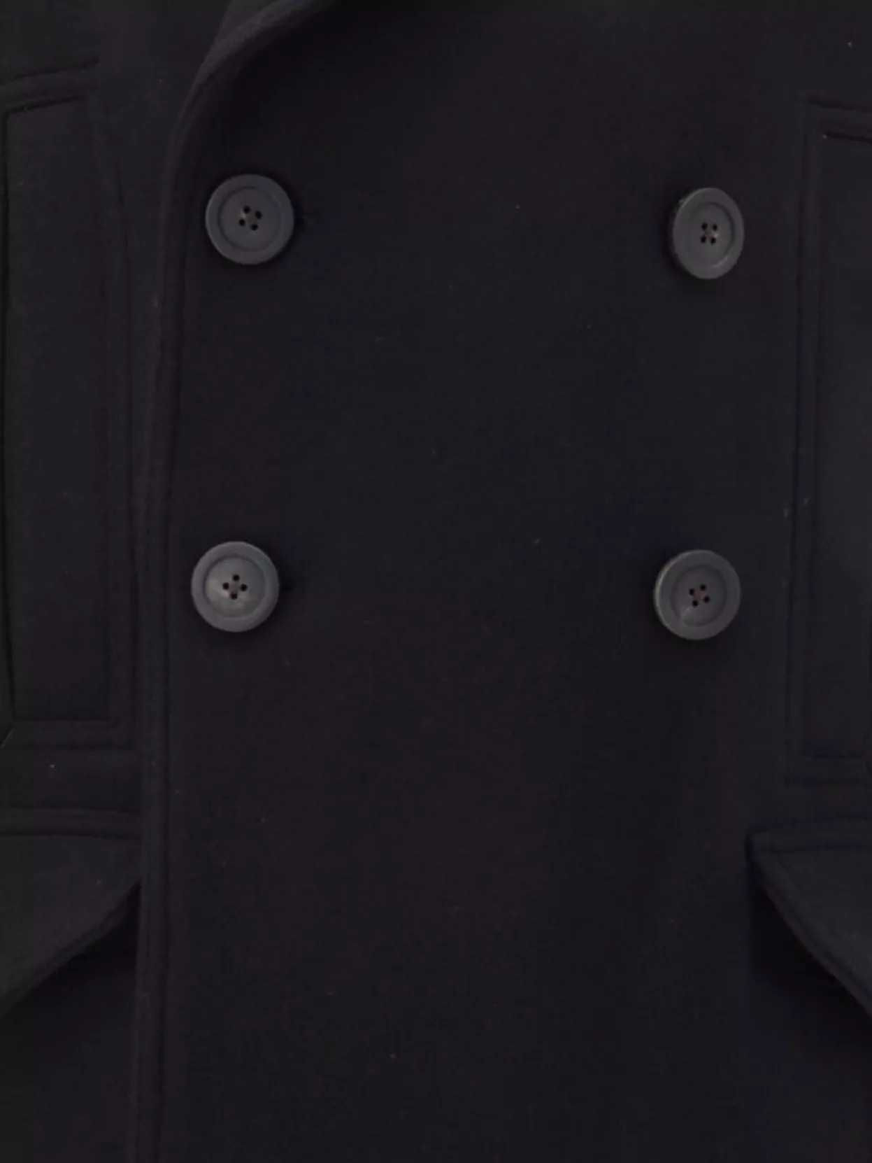 Rick Owens Officer Coat Structured Wide Lapels