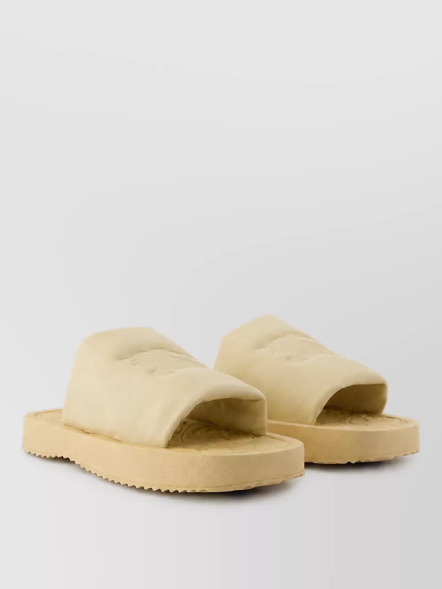Burberry leather slides