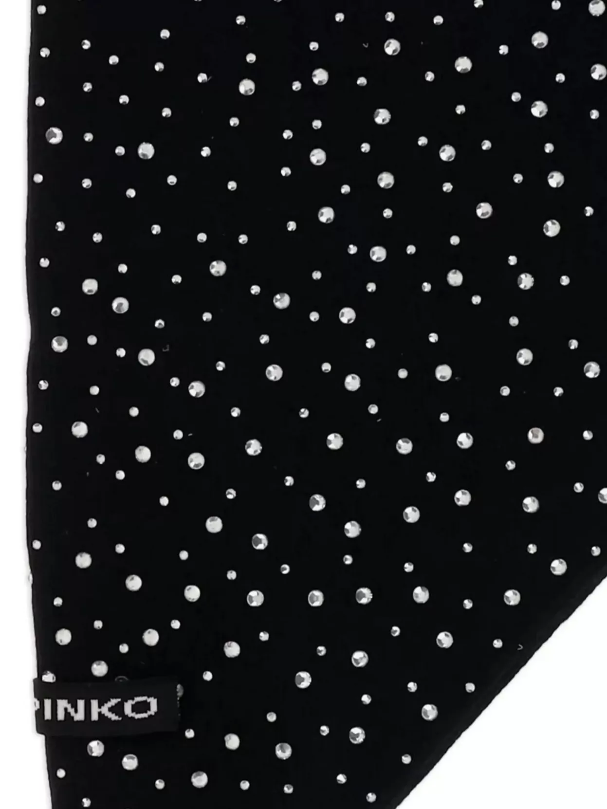 Pinko Wool Rhinestone-Embellished Triangular Scarf
