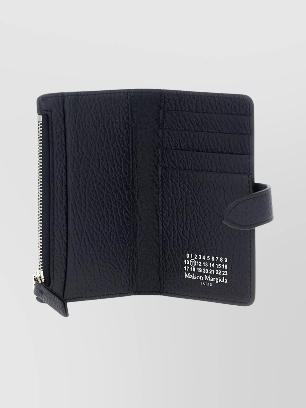 Maison Margiela Textured Leather Wallet Featuring Four Stitches