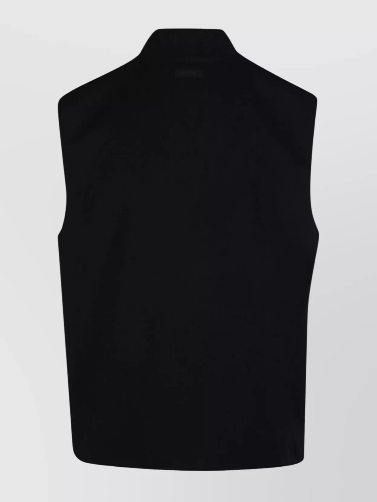 Lardini Sleeveless Short Jacket Ribbed Collar