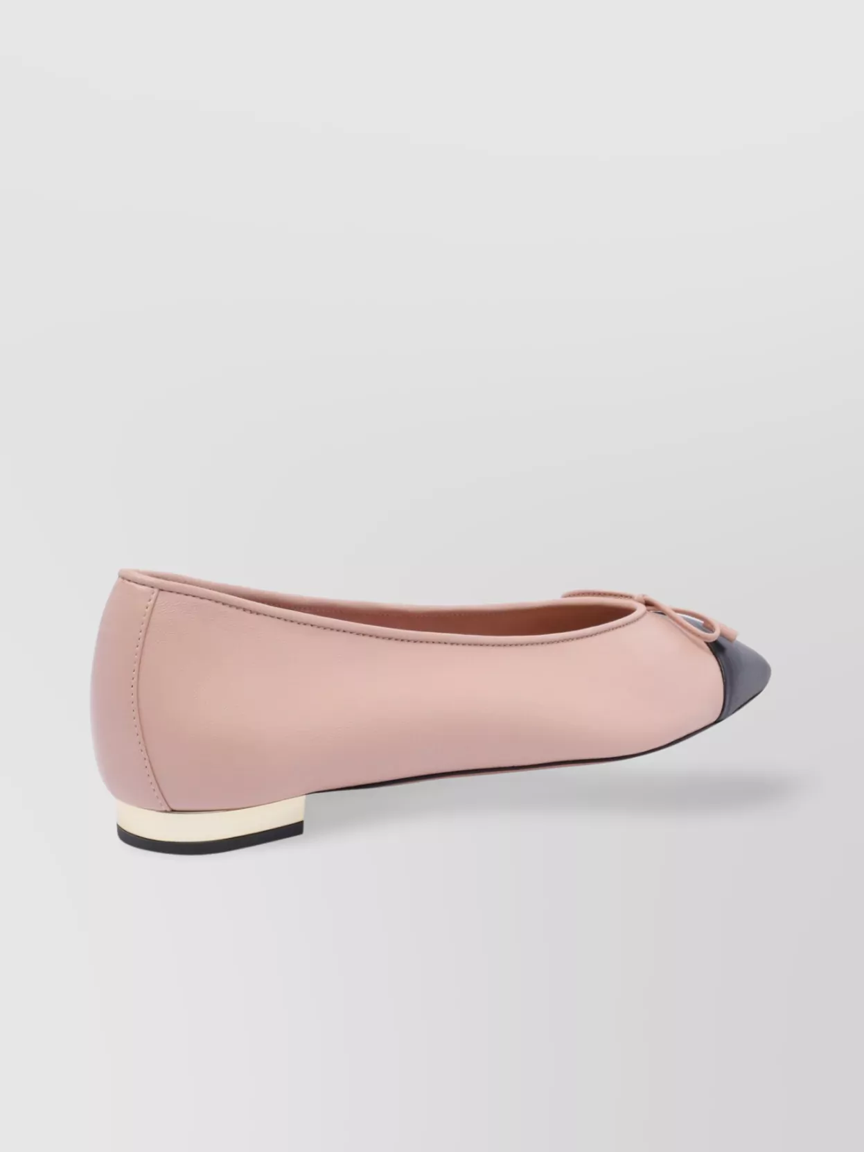 Aquazzura Bow Detail Leather Ballerina Shoes