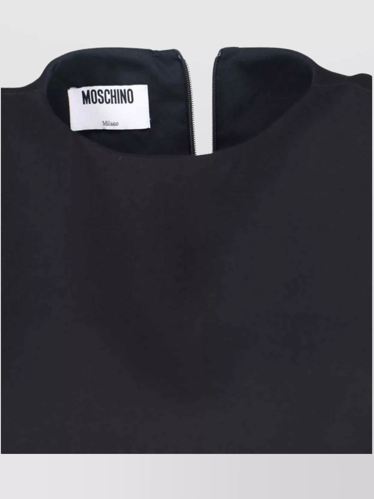 Moschino Fitted Bodice Sleeveless Dress With Ruffled Hem