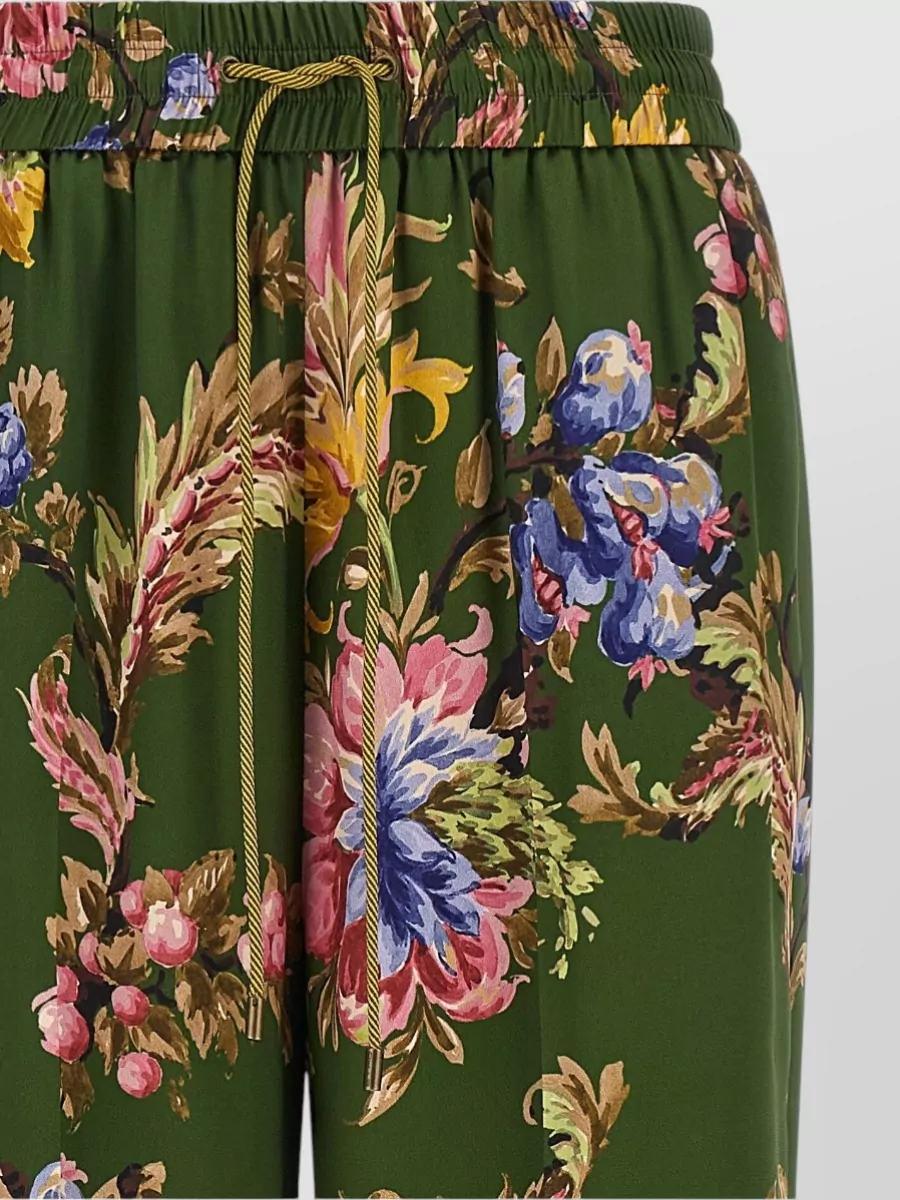 Etro Floral Print Wide Leg Trousers