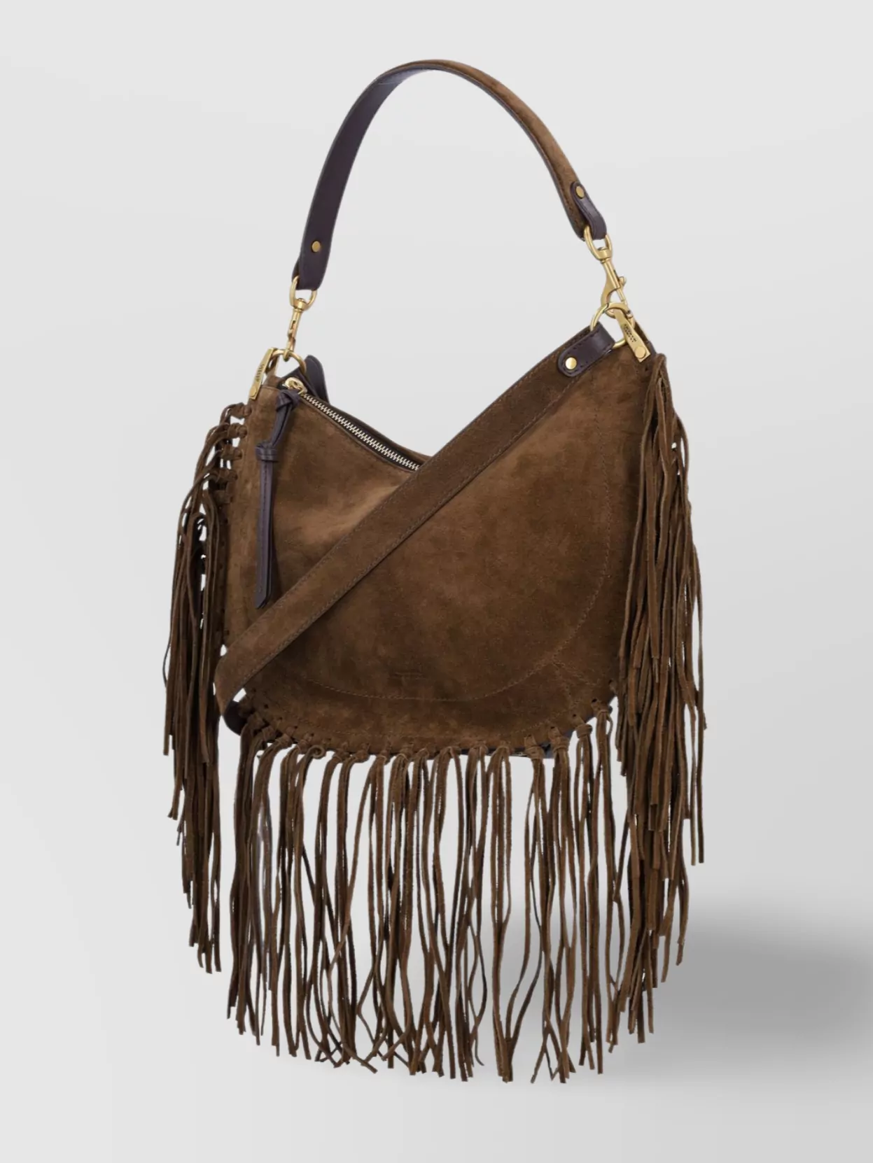 Isabel Marant Soft Fringe Zip Crossbody Bag