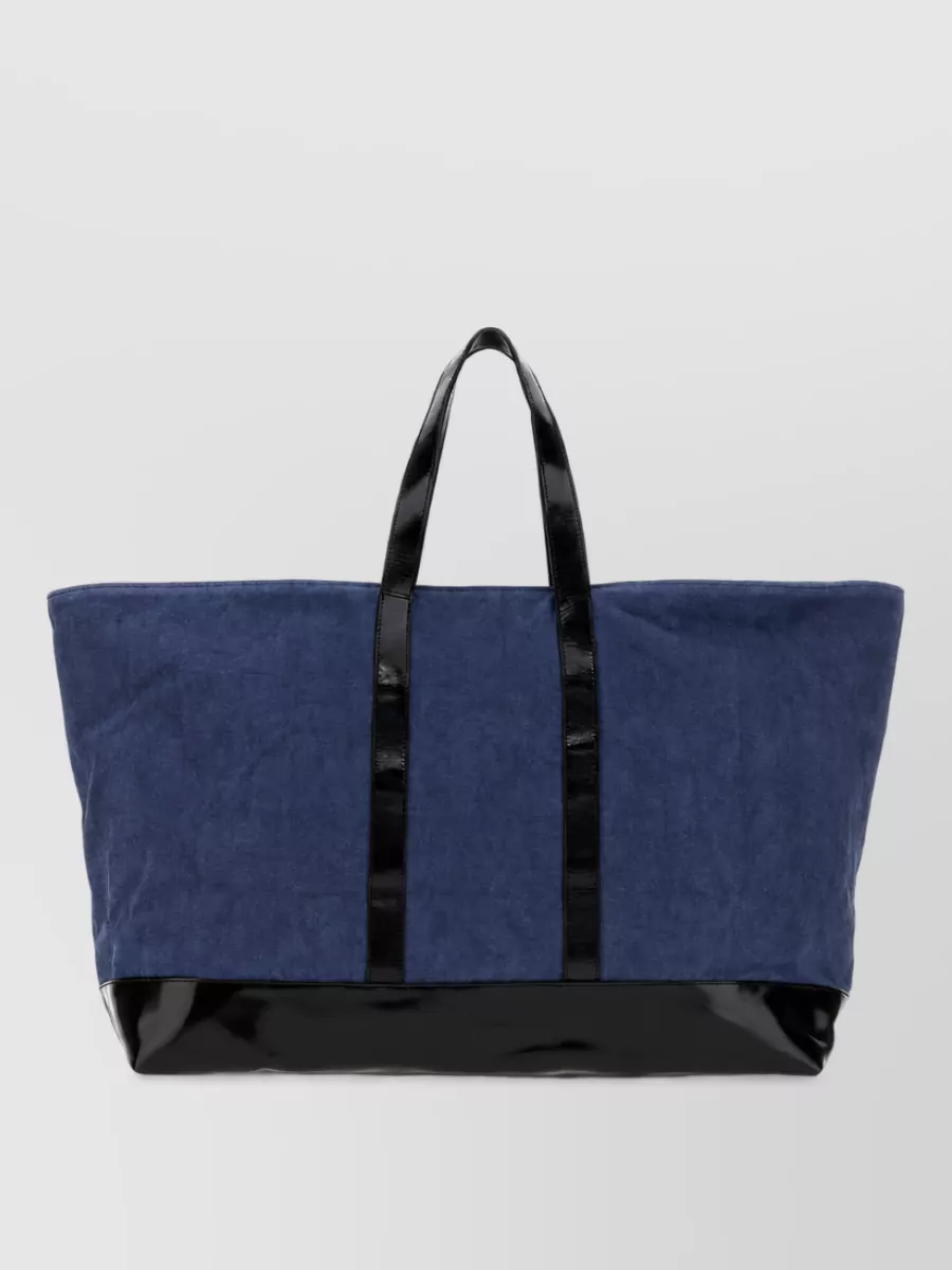 Gimaguas canvas and leather tote bag