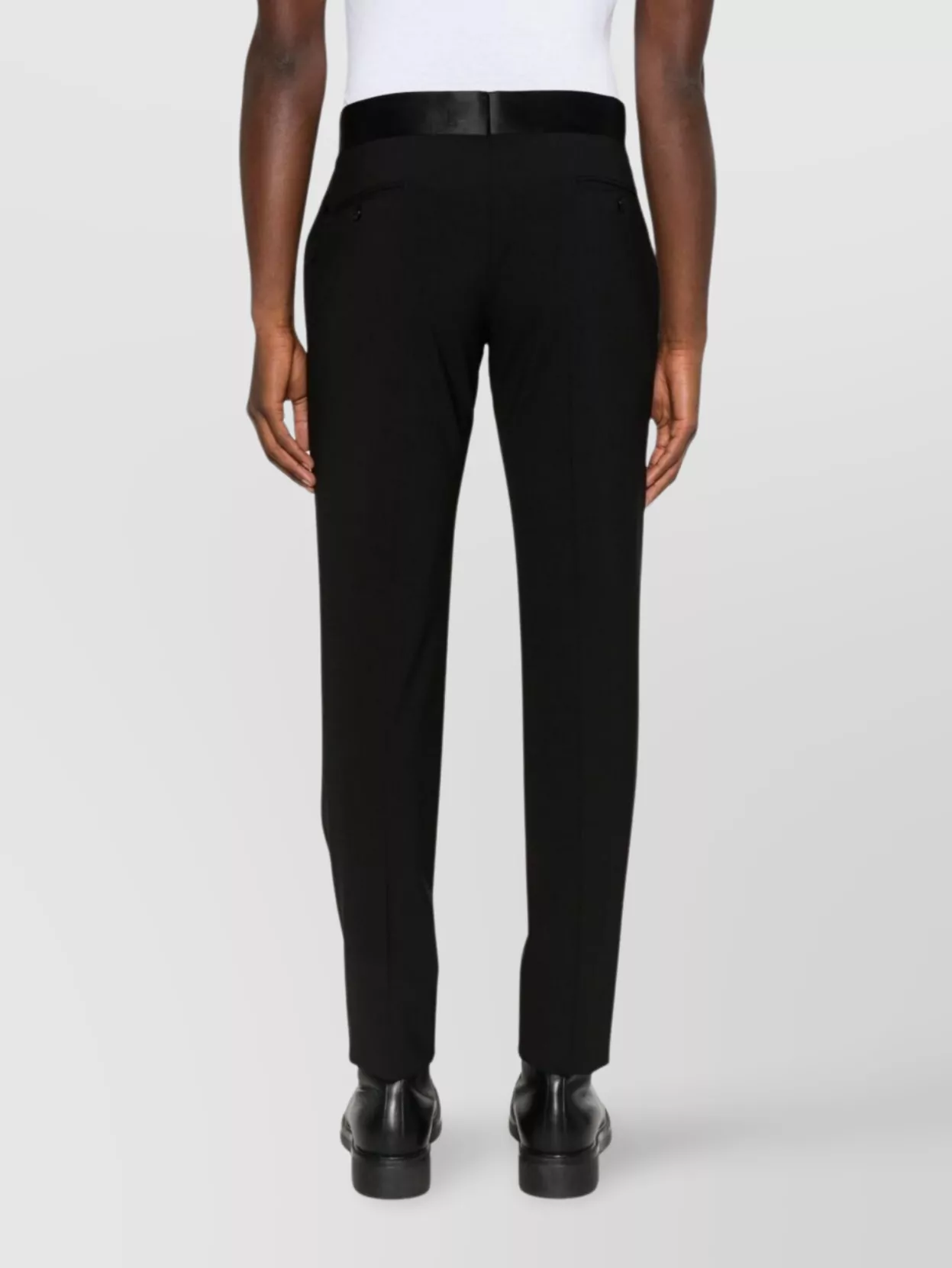 Emporio Armani Tailored Trousers Satin Waistband
