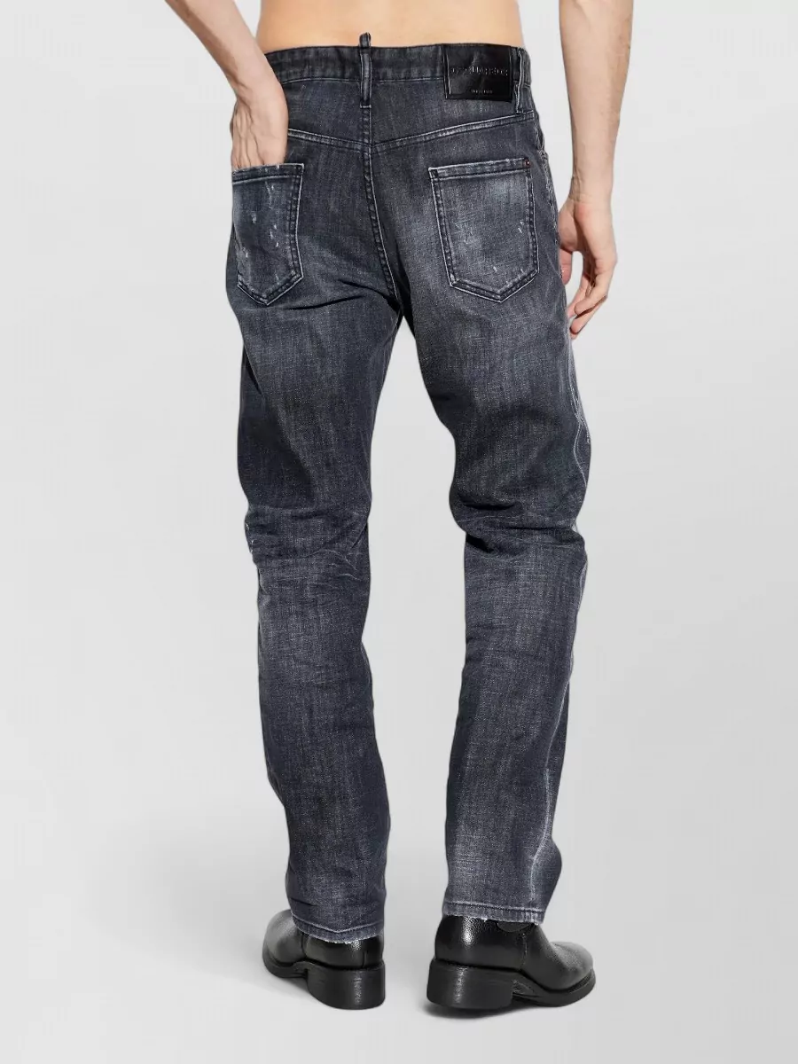 Dsquared2 Trousers Belt Loops Distressed Faded Five Pockets