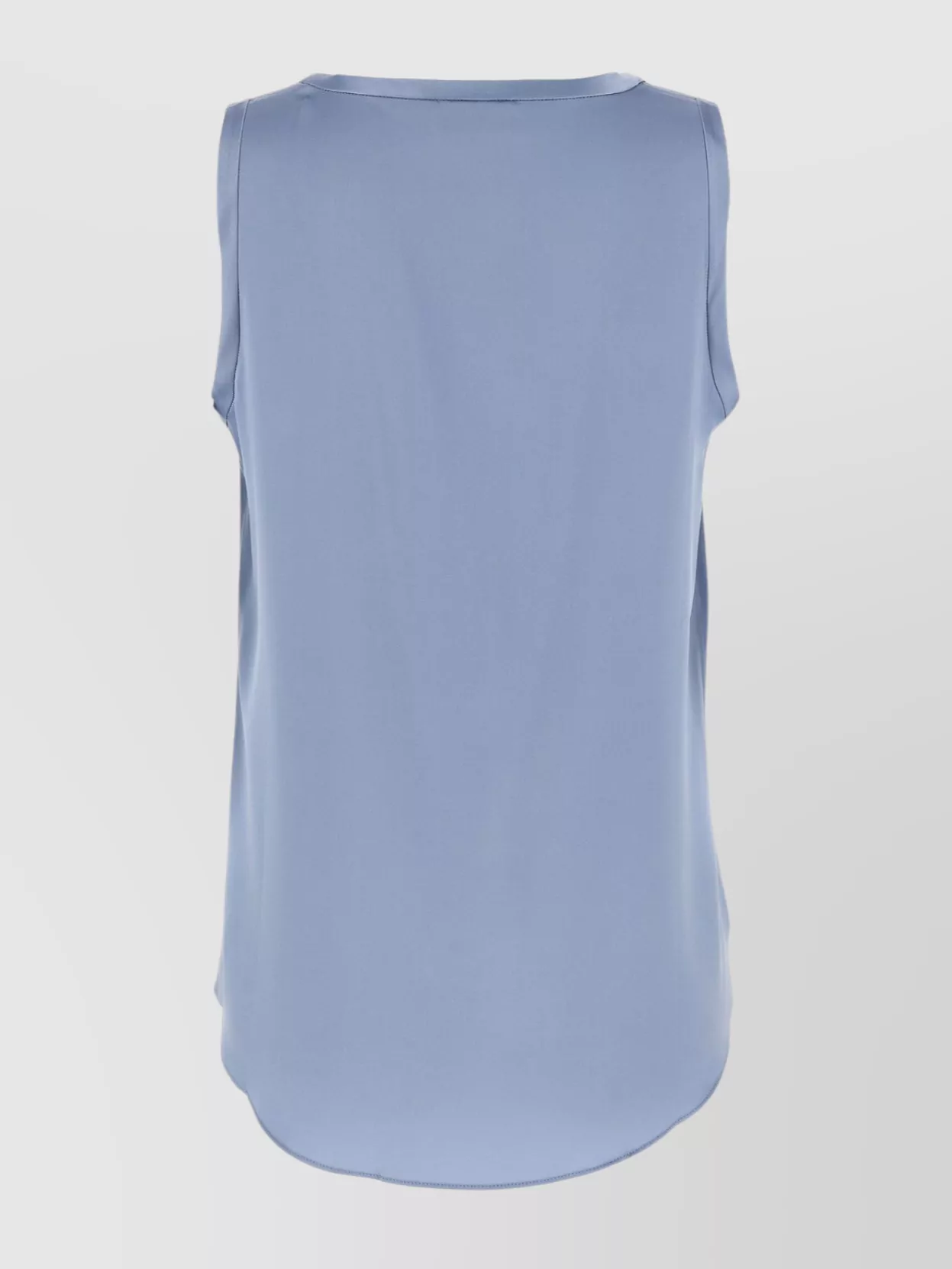 Brunello Cucinelli Satin Scoop Neck Sleeveless Top