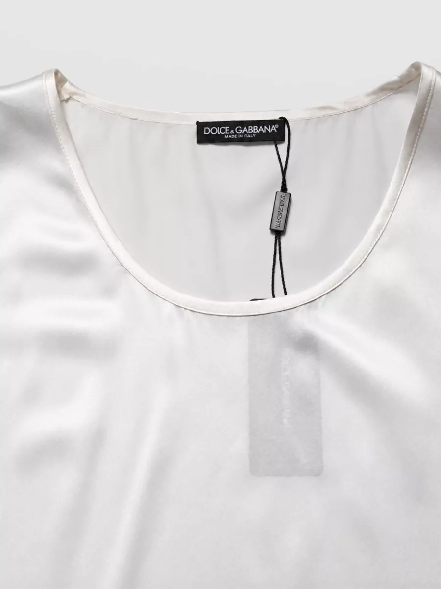 Dolce&Gabbana Satin Sleeveless Tank T-Shirt