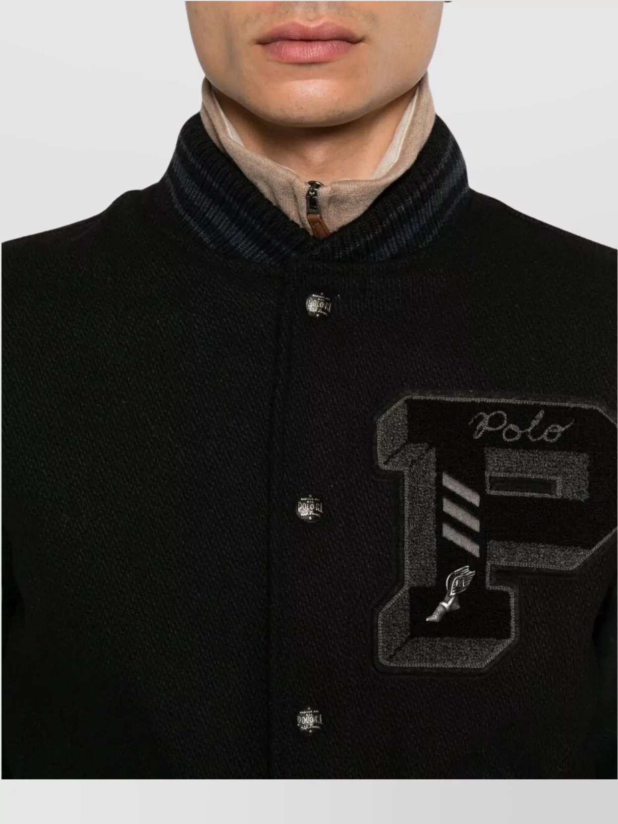 Ralph Lauren Bomber Jacket With Ribbed Cuffs And Pockets