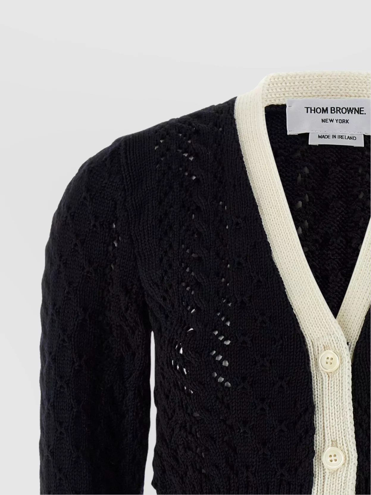 Thom Browne V-Neck Long Sleeve Knit Cardigan