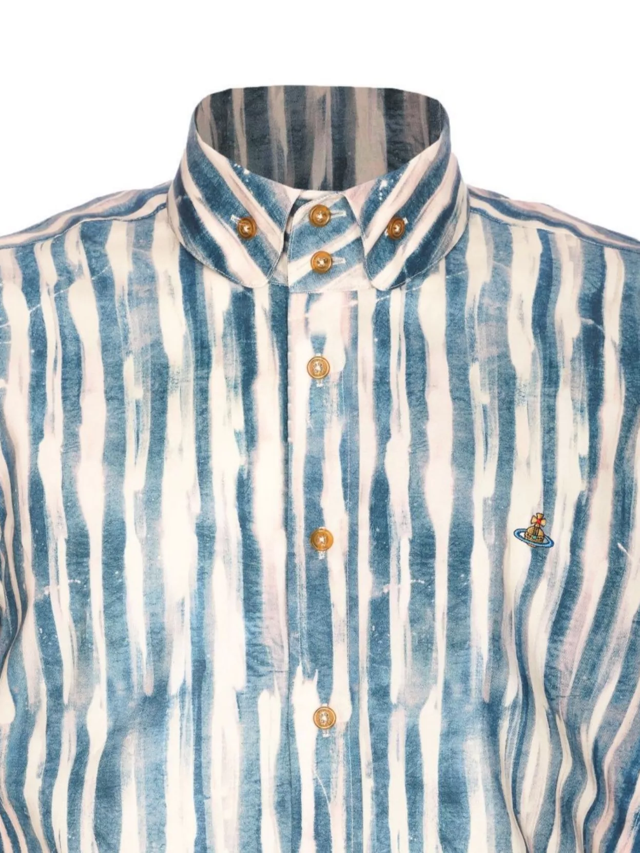 Vivienne Westwood Striped Long Sleeve Button Down Shirt