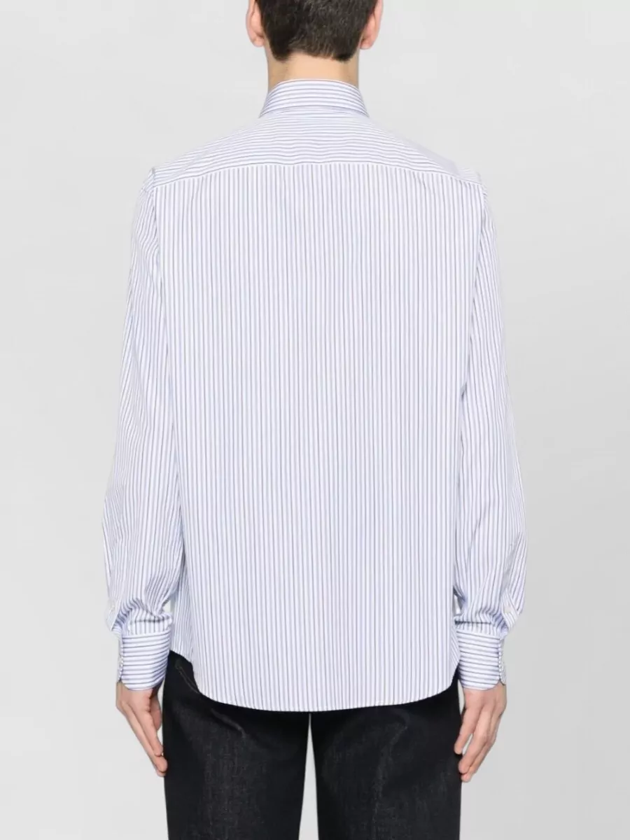 Valentino Garavani Cotton Shirt Long Sleeves Striped Collar